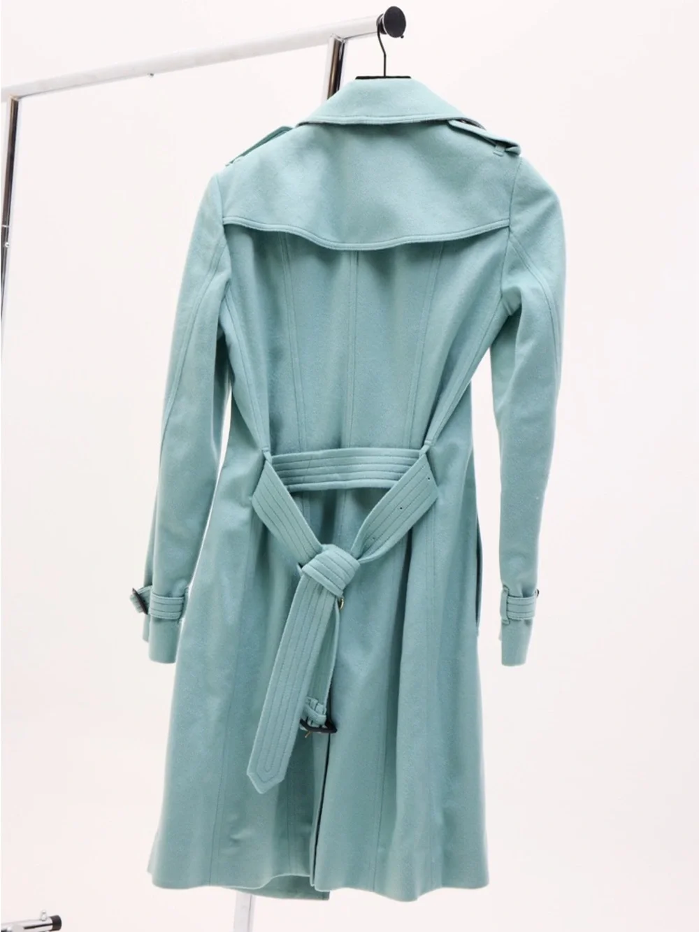 Burberry Soft Blue Cashmere Sandringham Coat - Picture 7 of 10